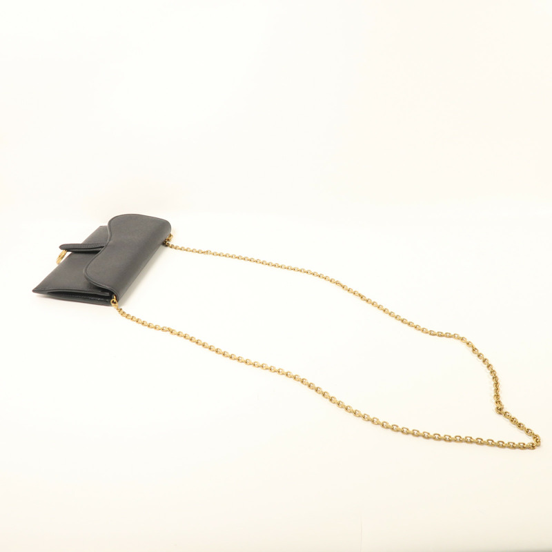Dior 牛皮皮革Saddle Pouch With Chain金扣鏈帶肩背袋-8