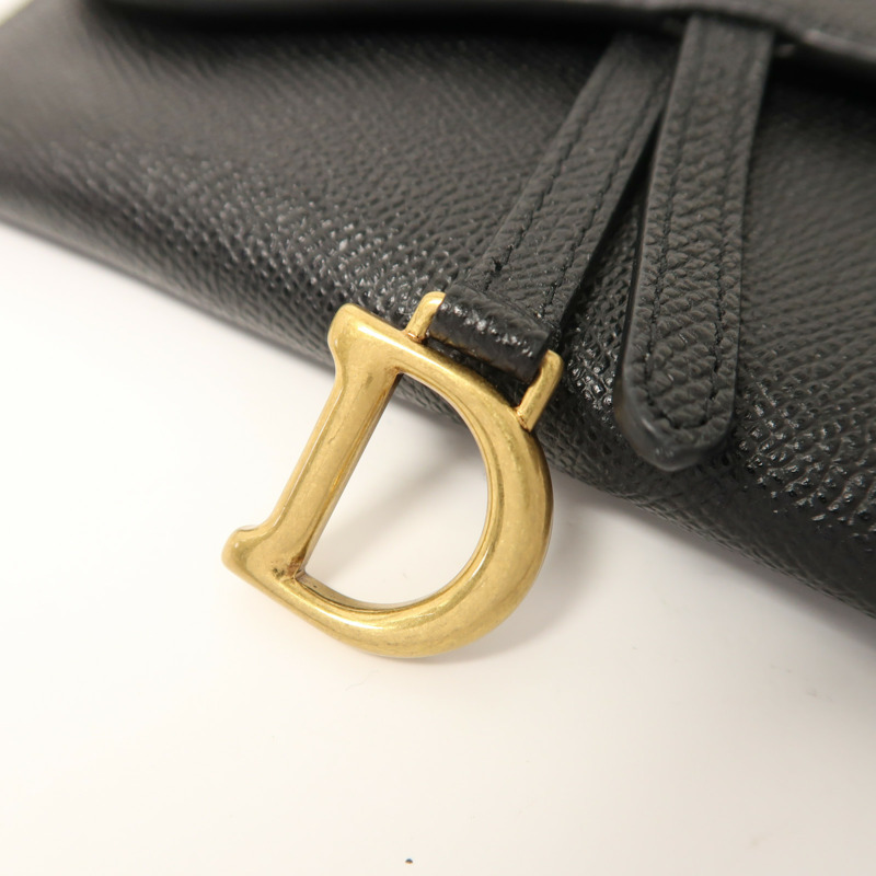 Dior 牛皮皮革Saddle Pouch With Chain金扣鏈帶肩背袋-14