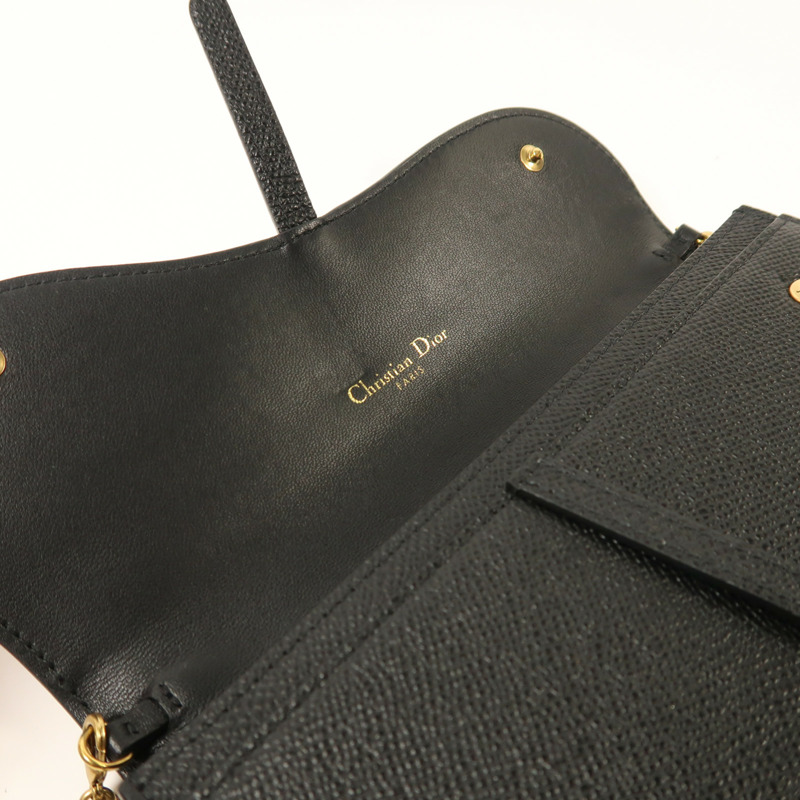 Dior 牛皮皮革Saddle Pouch With Chain金扣鏈帶肩背袋-16