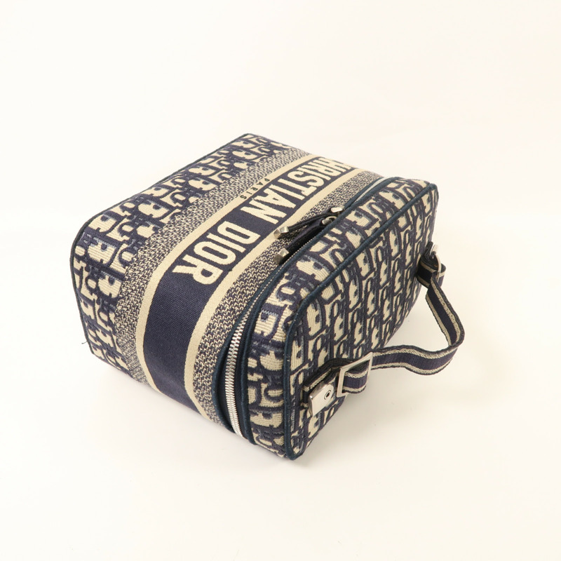 Dior 帆布Travel Vanity Case銀扣手挽袋-7