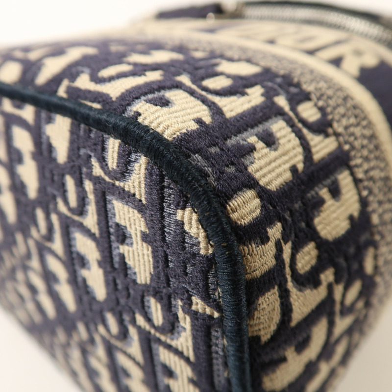 Dior 帆布Travel Vanity Case銀扣手挽袋-9