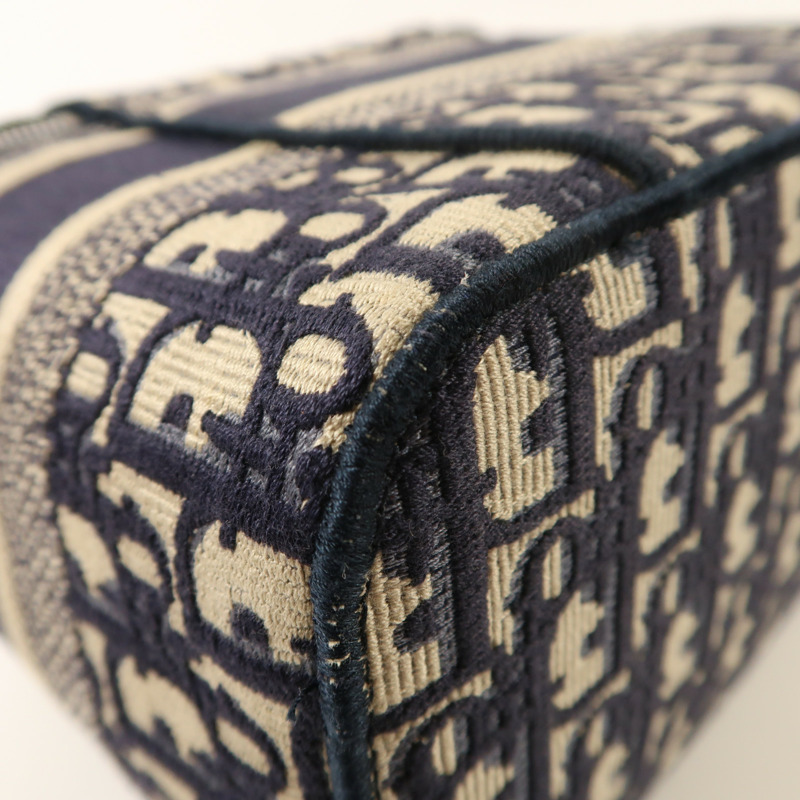 Dior 帆布Travel Vanity Case銀扣手挽袋-12