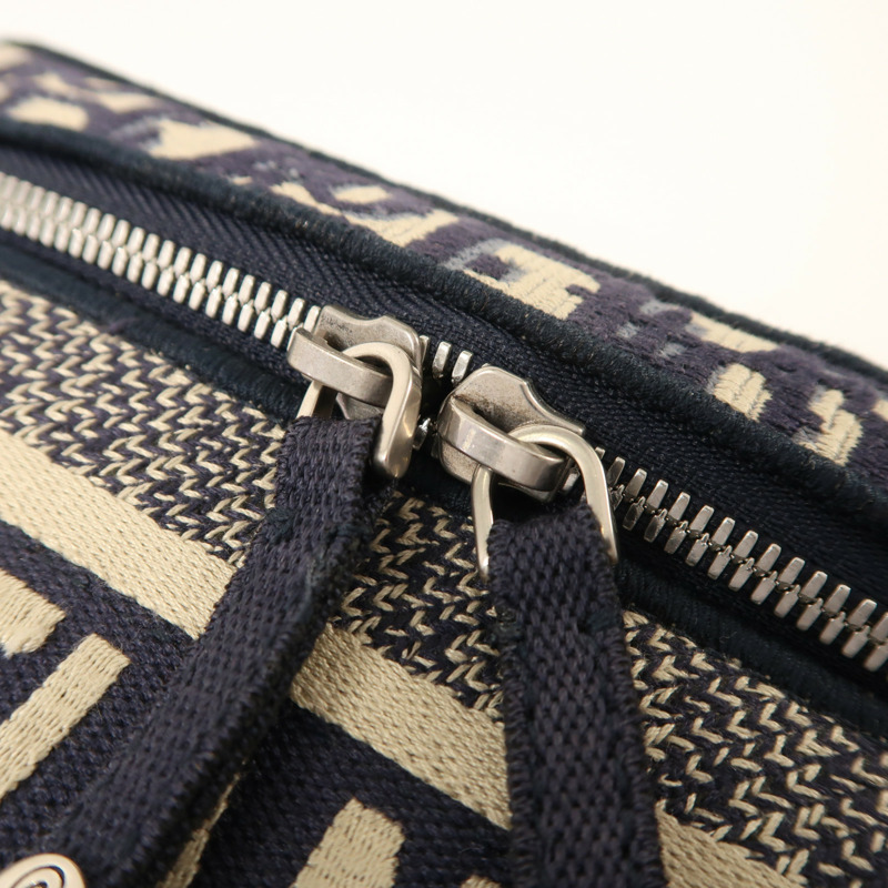 Dior 帆布Travel Vanity Case銀扣手挽袋-14