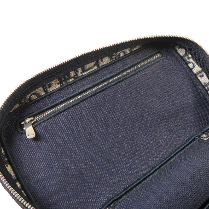 Dior 帆布Travel Vanity Case銀扣手挽袋-15