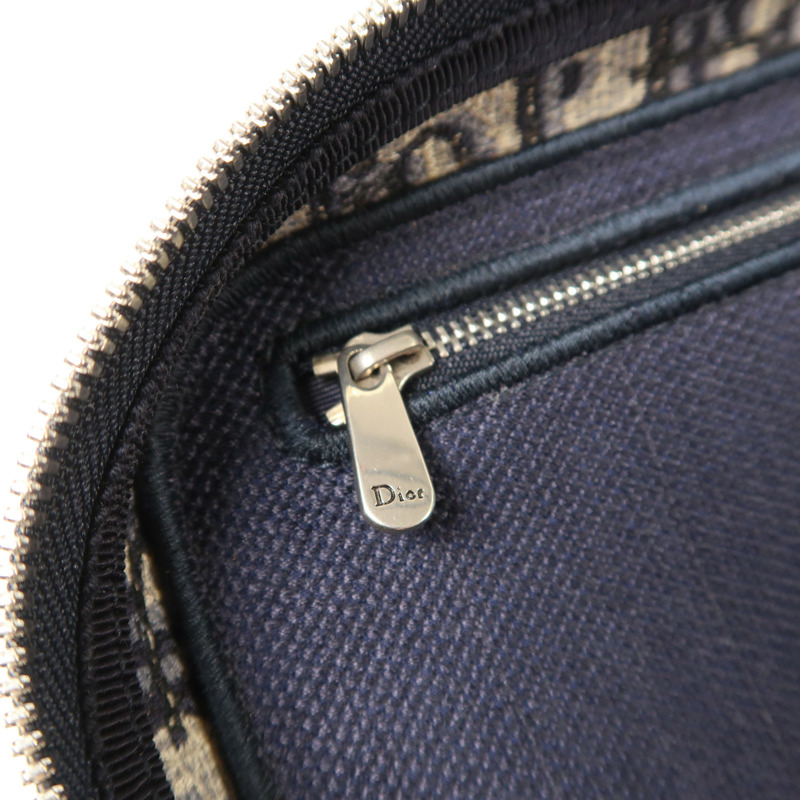 Dior 帆布Travel Vanity Case銀扣手挽袋-16