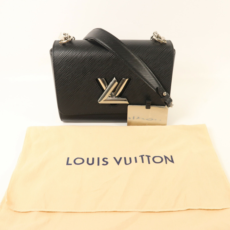 LOUIS VUITTON Epi Twist MM銀扣鏈帶肩背袋-7