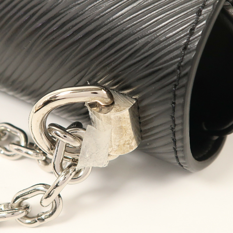 LOUIS VUITTON Epi Twist MM銀扣鏈帶肩背袋-14