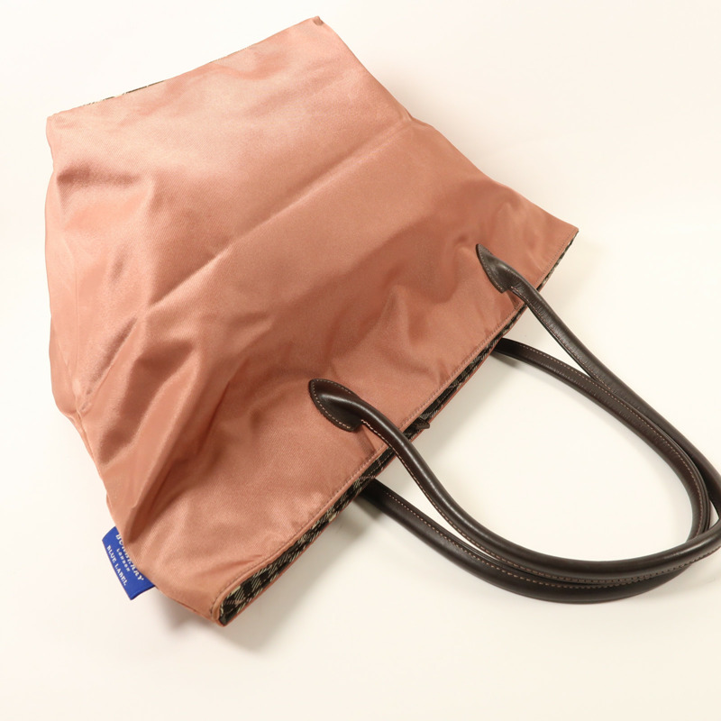 BURBERRY 尼龍/牛皮皮革Tote Bag肩背袋-8