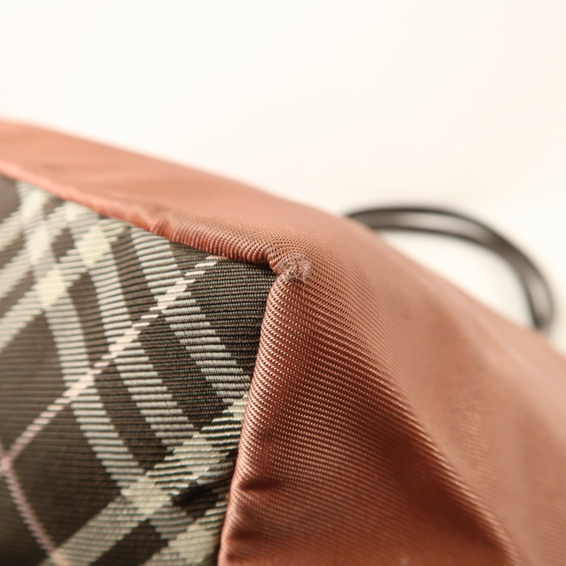 BURBERRY 尼龍/牛皮皮革Tote Bag肩背袋-11