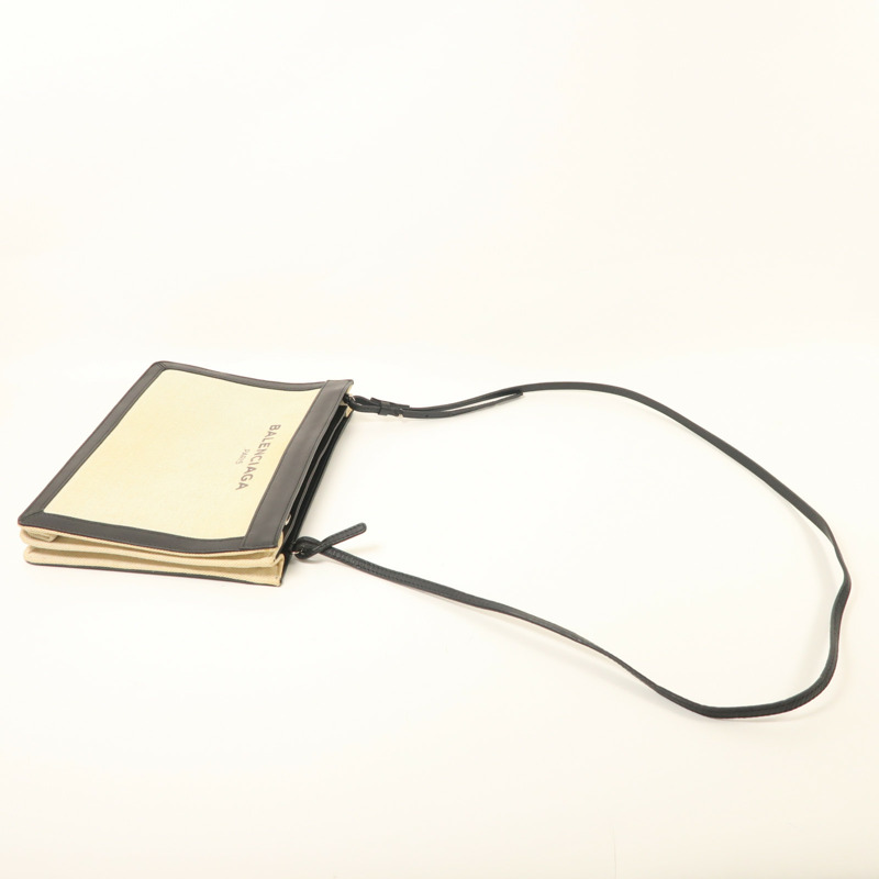 BALENCIAGA 帆布Navy Pochette銀扣肩背袋-8