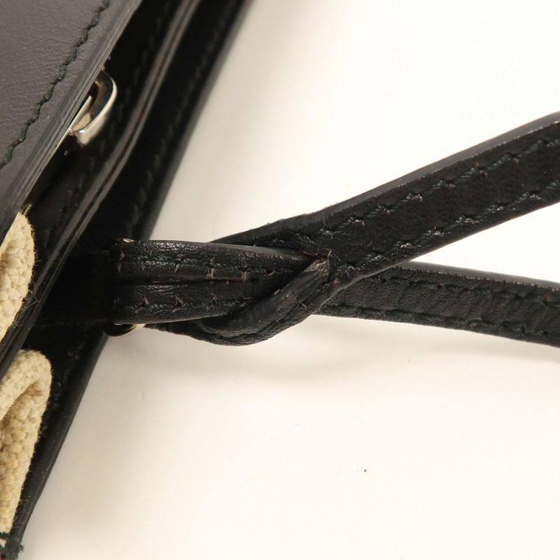 BALENCIAGA 帆布Navy Pochette銀扣肩背袋-19