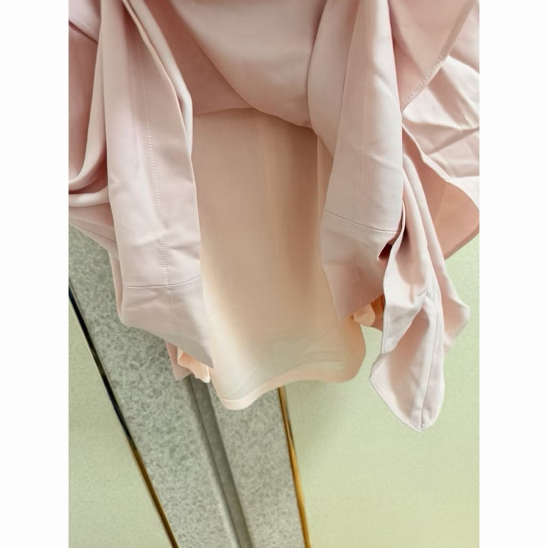 77）全新黃淑琦正品粉色露肩洋裝 M號-8