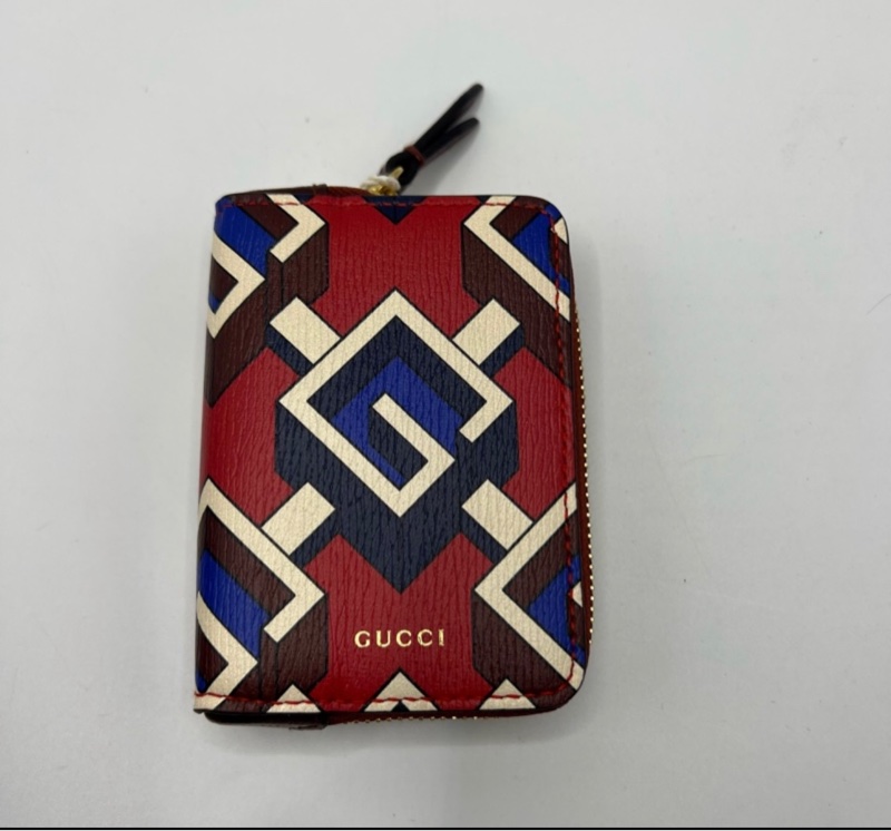 Gucci G印花扑克收纳包零钱包，可以当零钱包、名片夹用 尺寸10*7*2cm-0