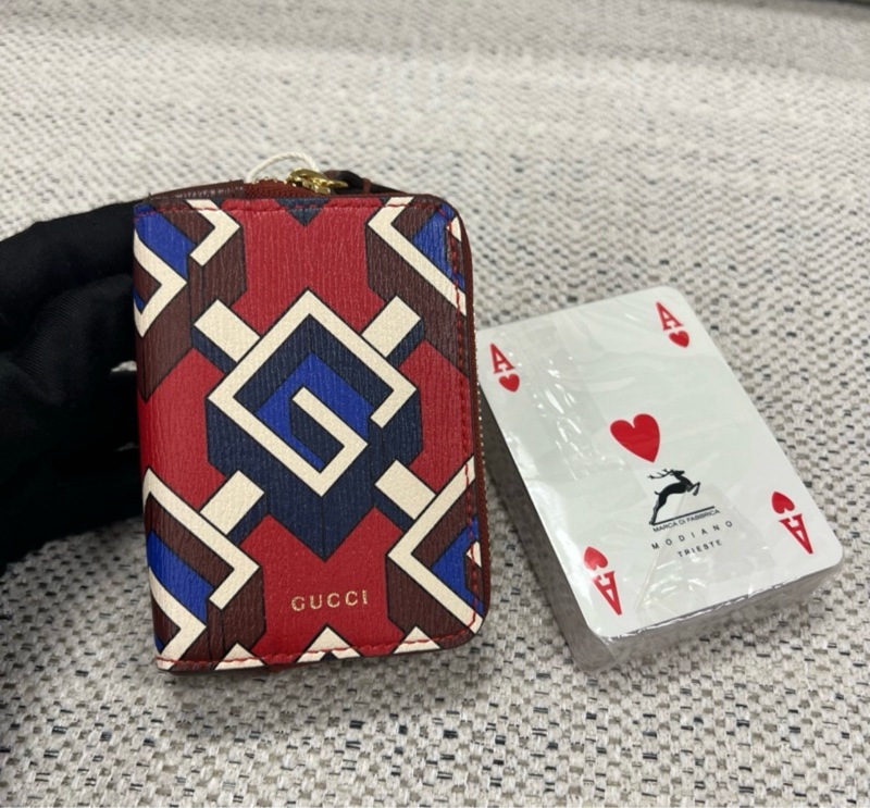 Gucci G印花扑克收纳包零钱包，可以当零钱包、名片夹用 尺寸10*7*2cm-6