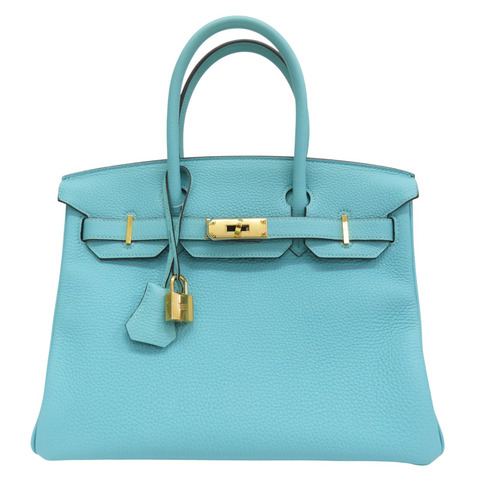 環礁藍 Togo牛皮 Birkin 30 柏金包 手提包 T刻 金釦【HERMES 愛馬仕】