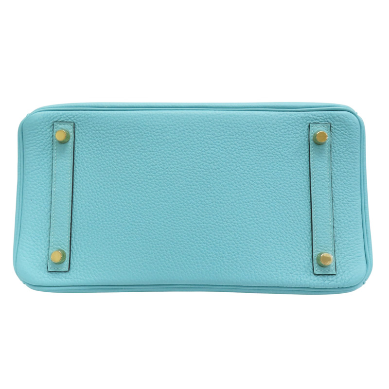 環礁藍 Togo牛皮 Birkin 30 柏金包 手提包 T刻 金釦【HERMES 愛馬仕】-3