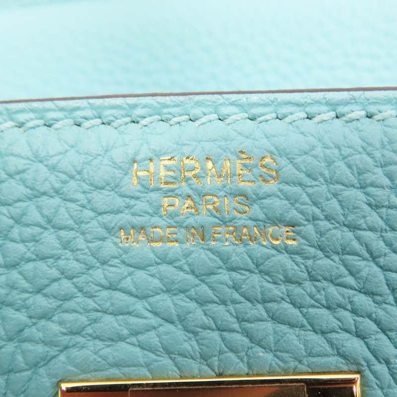 環礁藍 Togo牛皮 Birkin 30 柏金包 手提包 T刻 金釦【HERMES 愛馬仕】-7