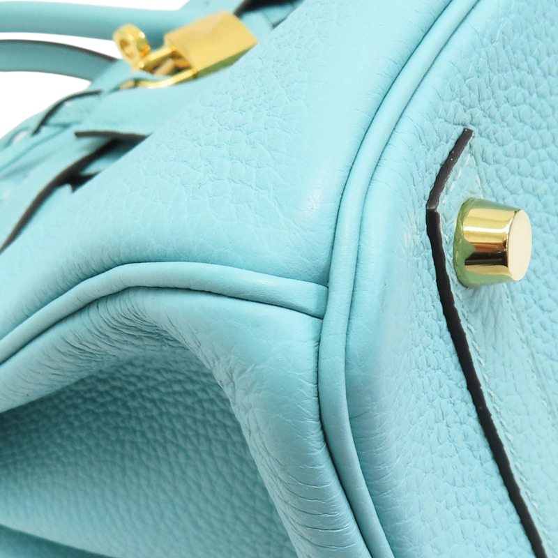 環礁藍 Togo牛皮 Birkin 30 柏金包 手提包 T刻 金釦【HERMES 愛馬仕】-11