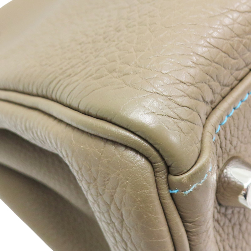 大象灰 阿茲特克藍 TOGO牛皮 KELLY 32 ECLAT 兩用包 □N刻 銀釦【HERMES 愛馬仕】-12