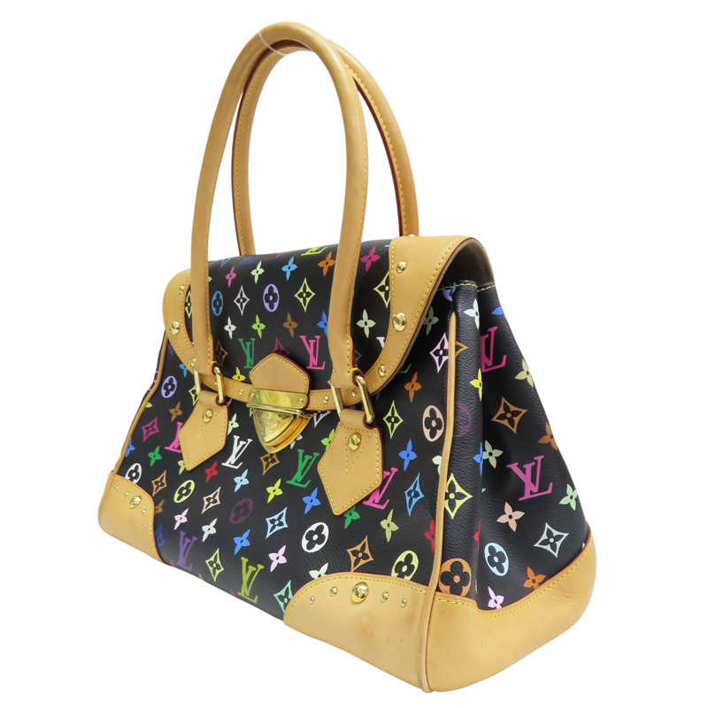 黑彩 原花帆布 村上隆 Beverly GM 肩背包【LOUIS VUITTON LV 路易威登】 M40202-2