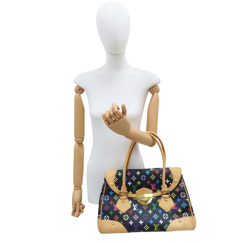黑彩 原花帆布 村上隆 Beverly GM 肩背包【LOUIS VUITTON LV 路易威登】 M40202-9