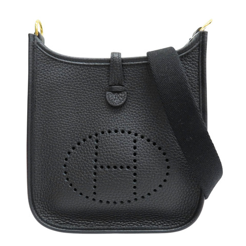 黑色 Taurillon牛皮 Mini Evelyne 肩背包 B刻 金扣【HERMES 愛馬仕】 H069426CC