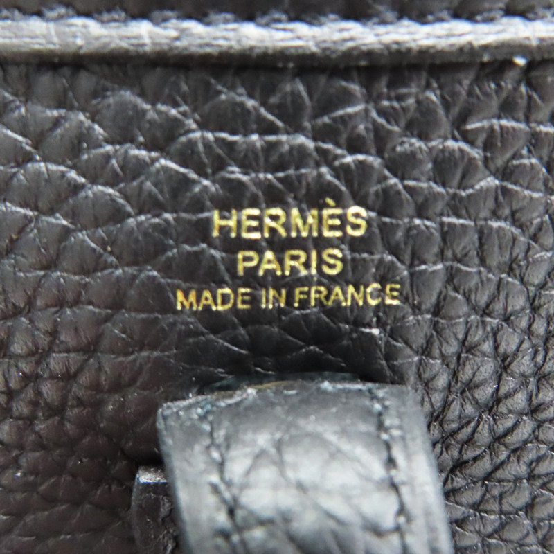 黑色 Taurillon牛皮 Mini Evelyne 肩背包 B刻 金扣【HERMES 愛馬仕】 H069426CC-5
