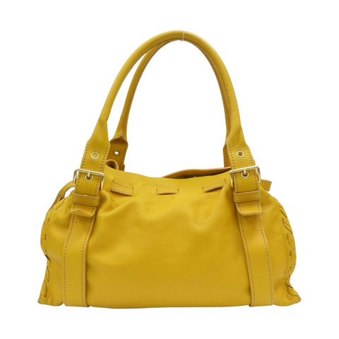 黄色 牛皮 托特包 手提包【MIU MIU 繆繆】