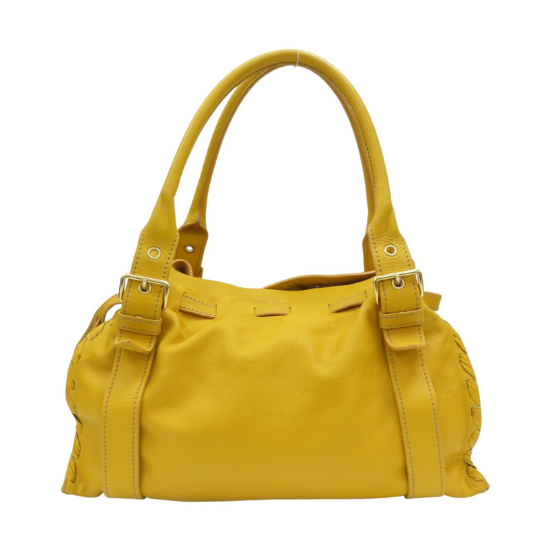 黄色 牛皮 托特包 手提包【MIU MIU 繆繆】-0