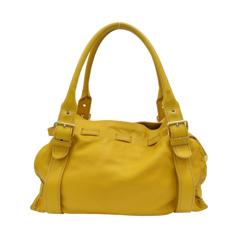 黄色 牛皮 托特包 手提包【MIU MIU 繆繆】-1