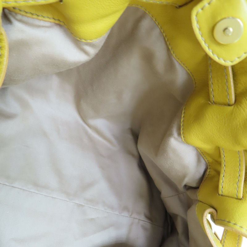 黄色 牛皮 托特包 手提包【MIU MIU 繆繆】-5
