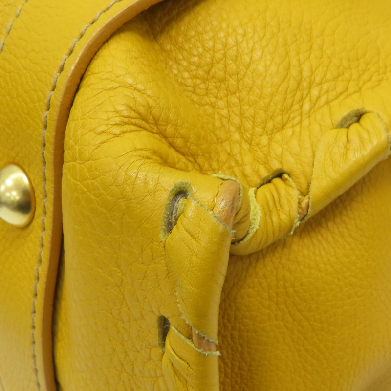 黄色 牛皮 托特包 手提包【MIU MIU 繆繆】-10