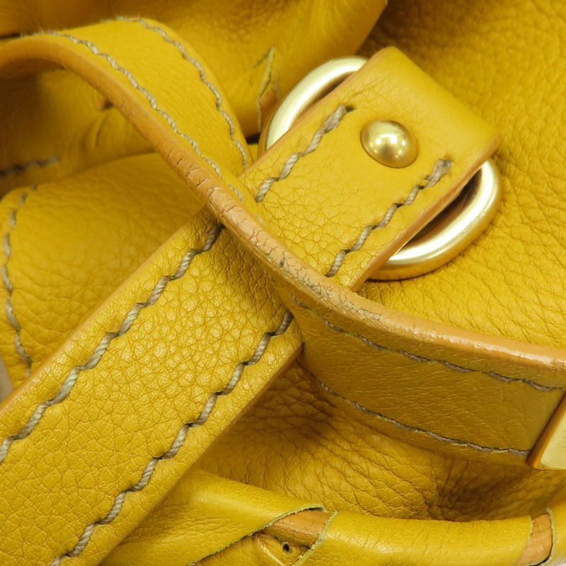 黄色 牛皮 托特包 手提包【MIU MIU 繆繆】-16