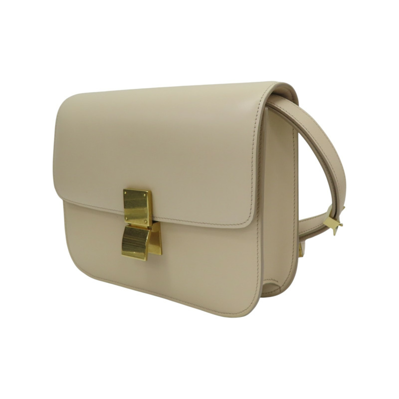 米白色 Box 牛皮 Classic 肩背包【CELINE 賽琳】-2