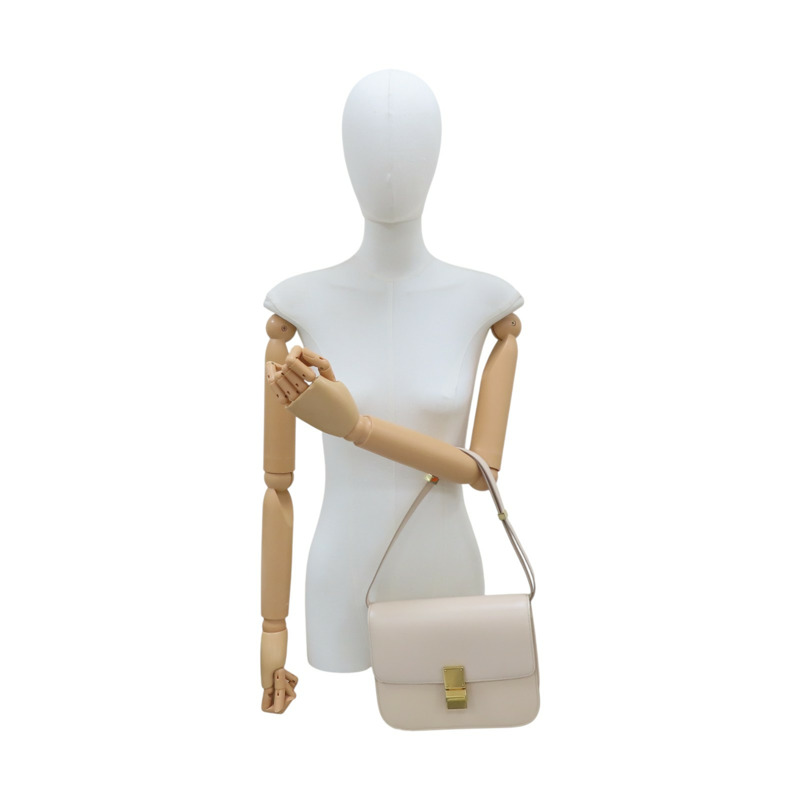 米白色 Box 牛皮 Classic 肩背包【CELINE 賽琳】-11