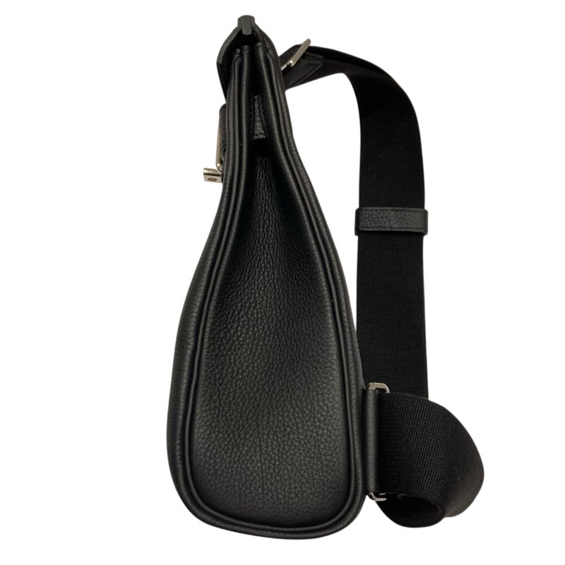 HERMES 愛馬仕 HAC A DOS 肩背包 胸背包  黑色 銀扣 W刻-2