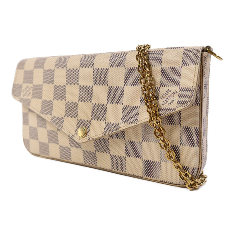 LOUIS VUITTON Damier Azur Pochette Felicie肩背袋-2
