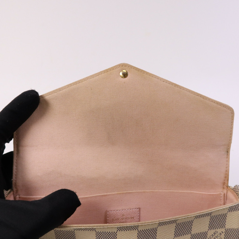 LOUIS VUITTON Damier Azur Pochette Felicie肩背袋-14