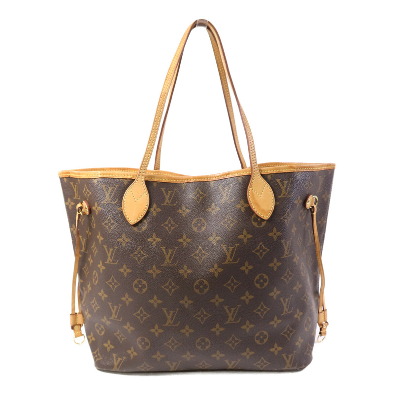 LOUIS VUITTON Monogram Neverfull MM金扣手挽袋-1