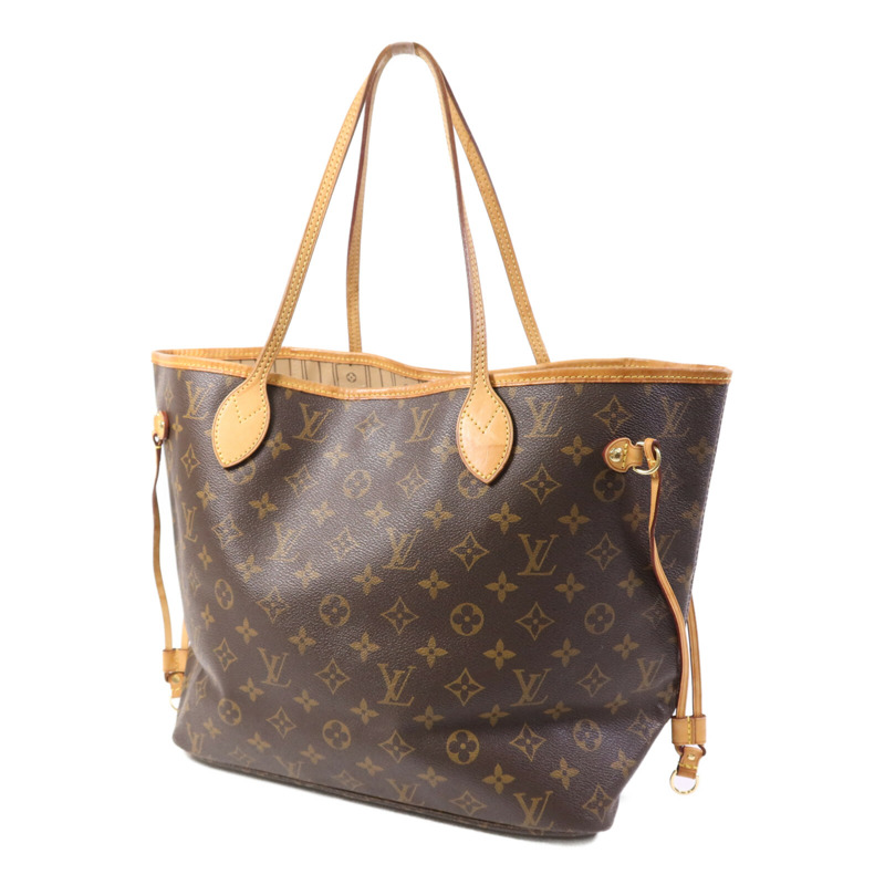 LOUIS VUITTON Monogram Neverfull MM金扣手挽袋-2