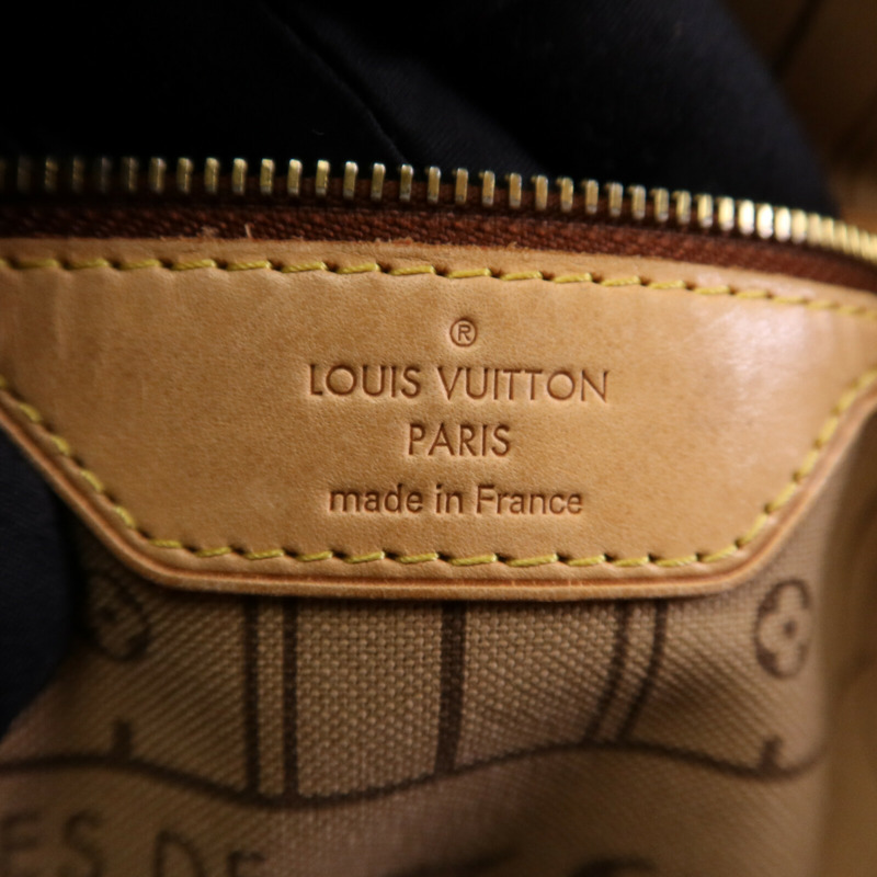 LOUIS VUITTON Monogram Neverfull MM金扣手挽袋-5