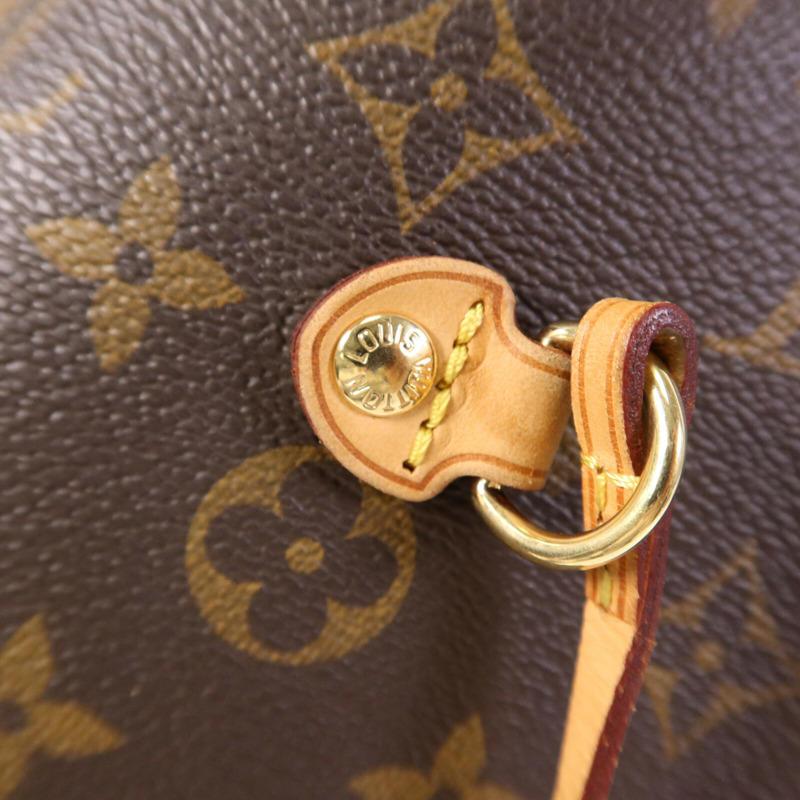 LOUIS VUITTON Monogram Neverfull MM金扣手挽袋-6