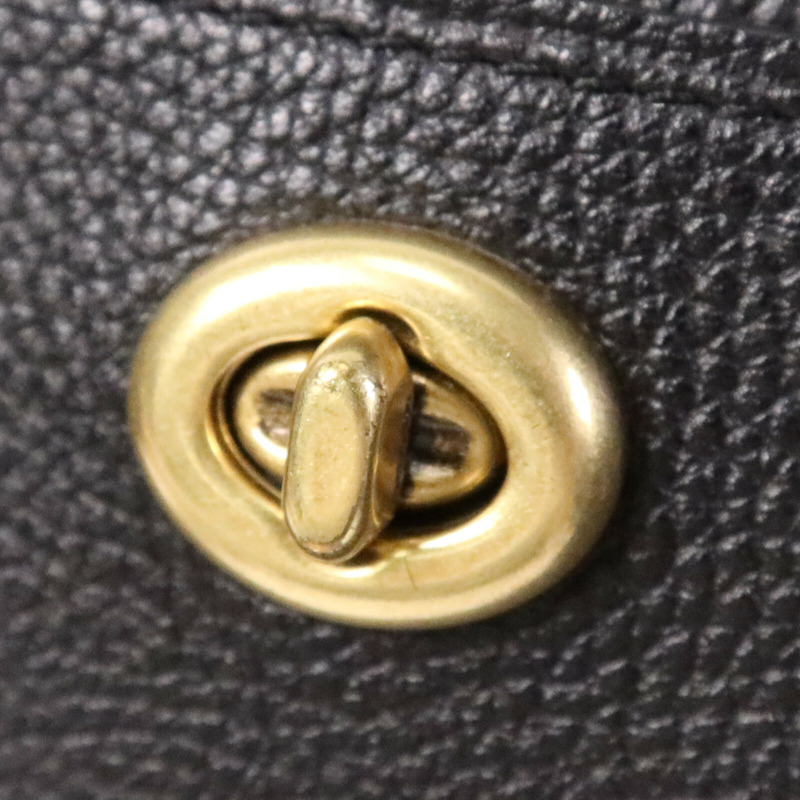 COACH 牛皮皮革Shoulder Bag金扣肩背袋-6