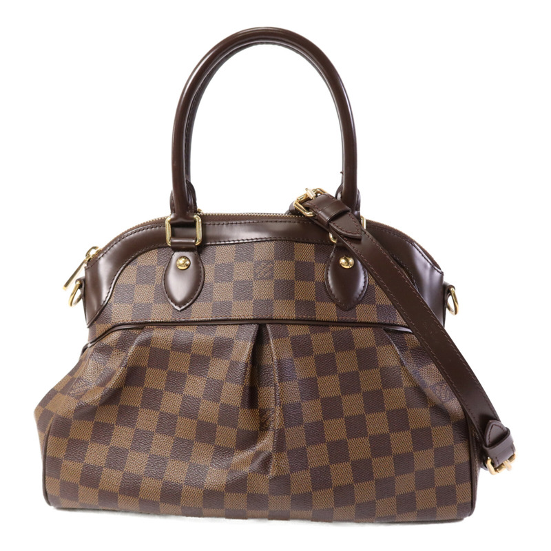 LOUIS VUITTON Damier Trevi金扣手挽肩背兩用袋-0