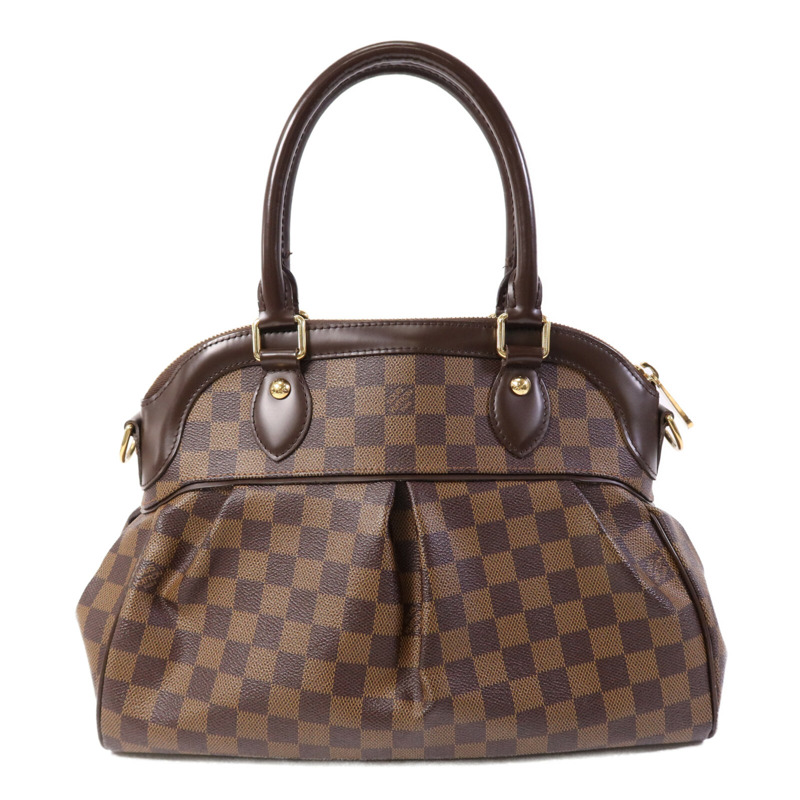LOUIS VUITTON Damier Trevi金扣手挽肩背兩用袋-1
