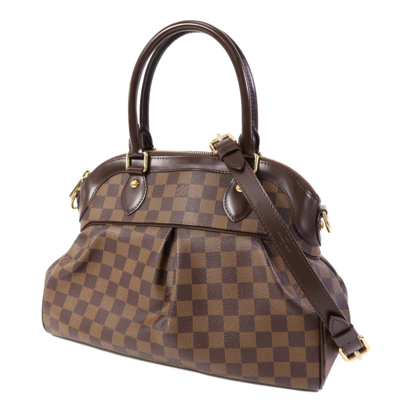 LOUIS VUITTON Damier Trevi金扣手挽肩背兩用袋-3