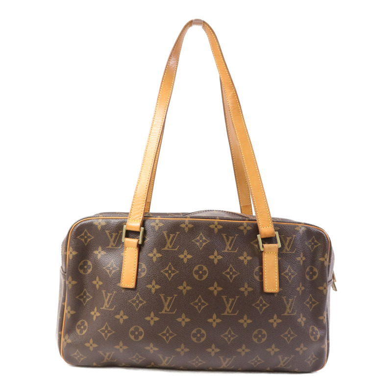 LOUIS VUITTON Monogram Cite GM金扣肩背袋棕色-1