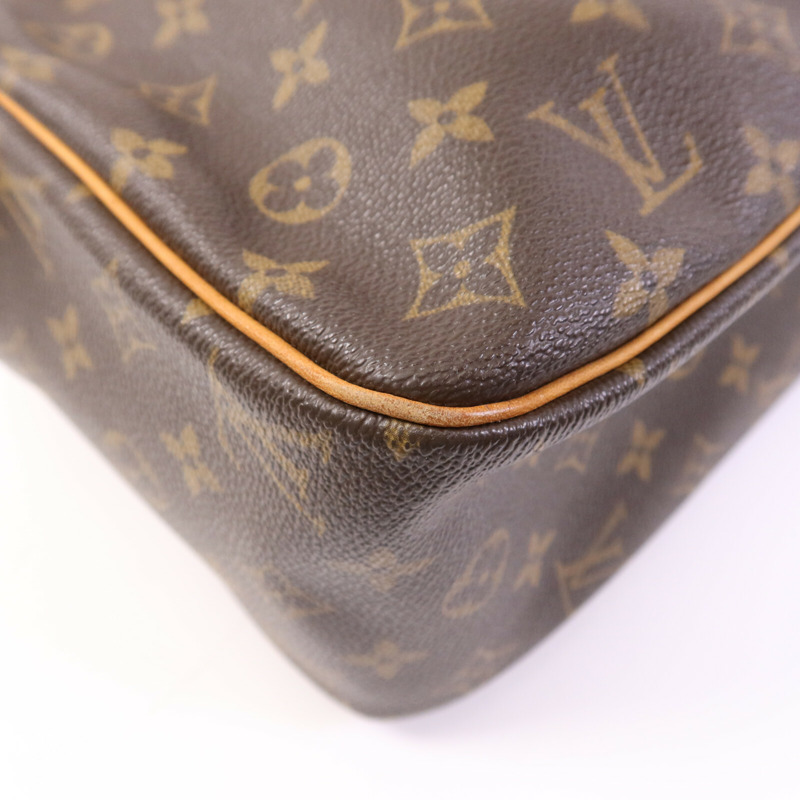 LOUIS VUITTON Monogram Cite GM金扣肩背袋棕色-9