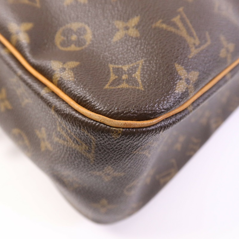 LOUIS VUITTON Monogram Cite GM金扣肩背袋棕色-11