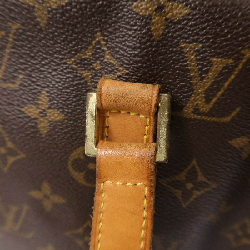 LOUIS VUITTON Monogram Cite GM金扣肩背袋棕色-15